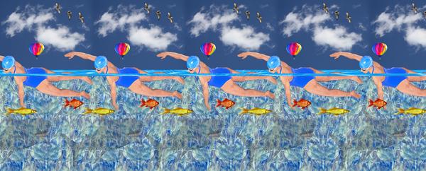 Sample texture-mapped stereogram image